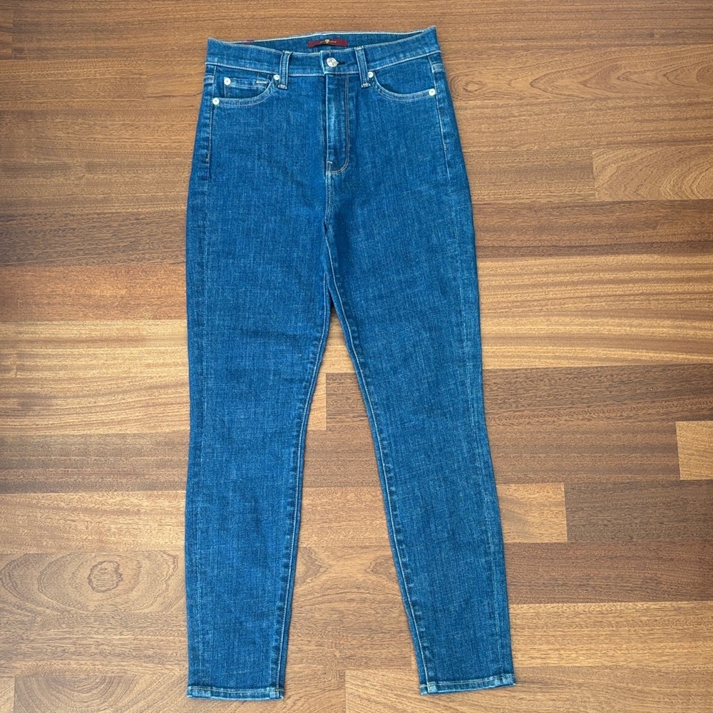 7 For All Mankind High Rise Medium Wash Jeans